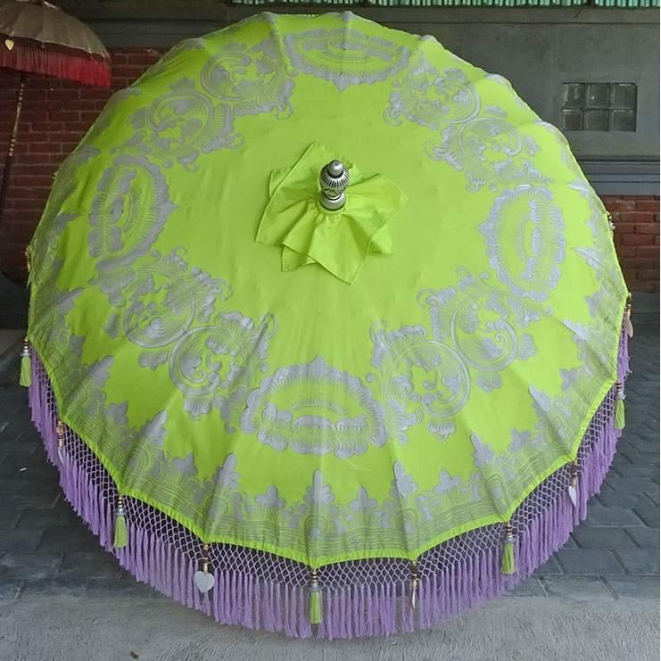 Lime Parasol - Baliaric Balinese Garden Parasol Decorative accents, Elegant home decor, Full Painted, garden and home, garden decor, garden decoration, garden idea, Green, Home decorating ideas, home with garden, Magnificent craftsmanship, outdoor umbrella, parasols, parasols umbrellas, patio umbrellas