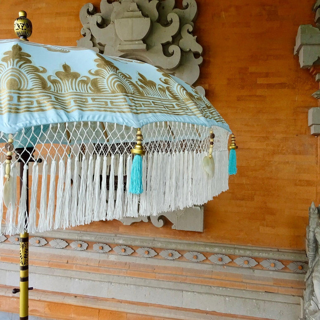 Georgie Parasol - Baliaric Balinese Garden Parasol Blue, Decorative accents, Elegant home decor, Full Painted, garden and home, garden decor, garden decoration, garden idea, Home decorating ideas, home with garden, Magnificent craftsmanship, outdoor umbrella, parasols, parasols umbrellas, patio umbrellas